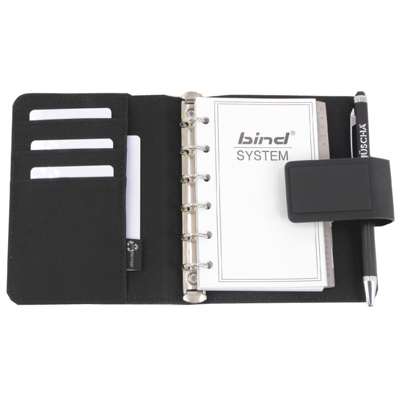 Herbruikbare weekplanner, zwart, A7-formaat